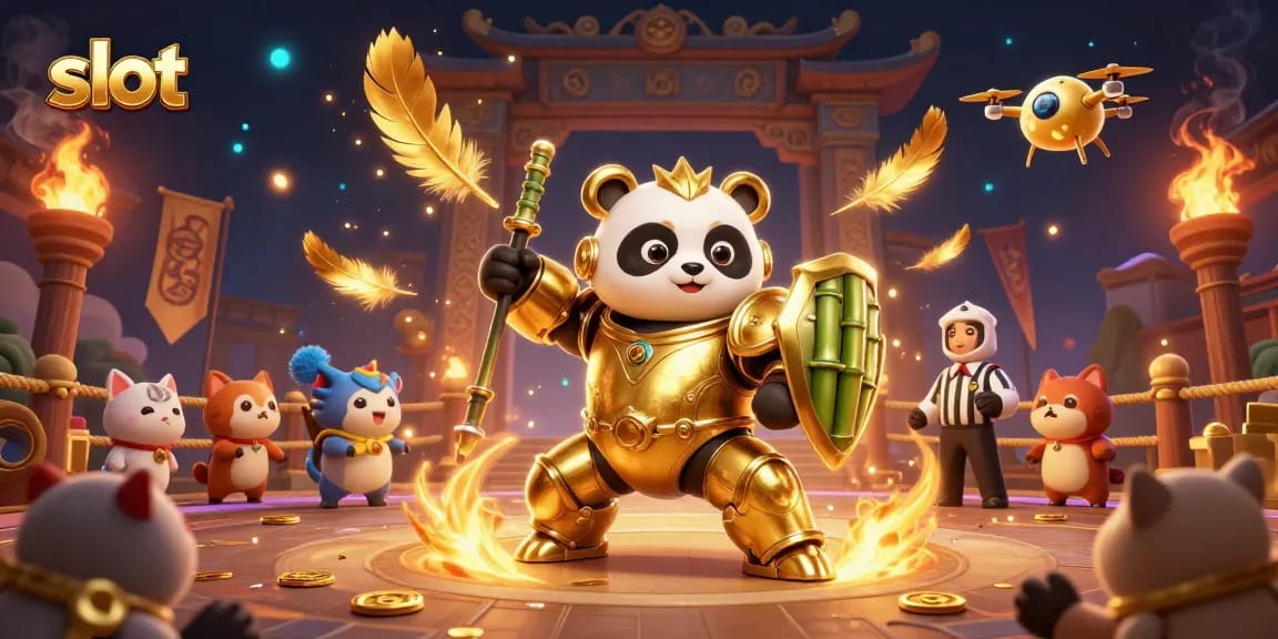 Experience the thrill of slot gaming with dynamic 3D characters and vibrant casino elements in action.