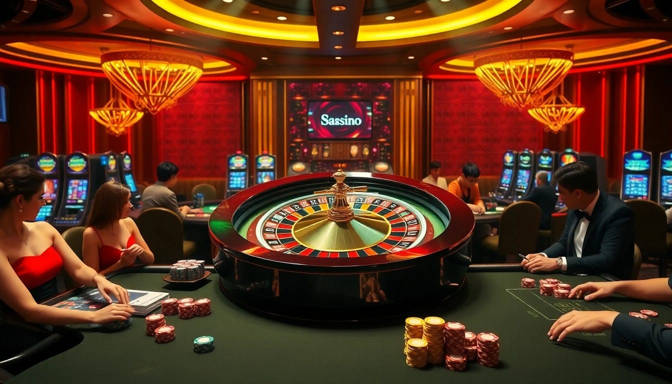 Experience high-stakes excitement at https://rr888.in.net/ with a luxurious casino scene featuring roulette and blackjack tables.