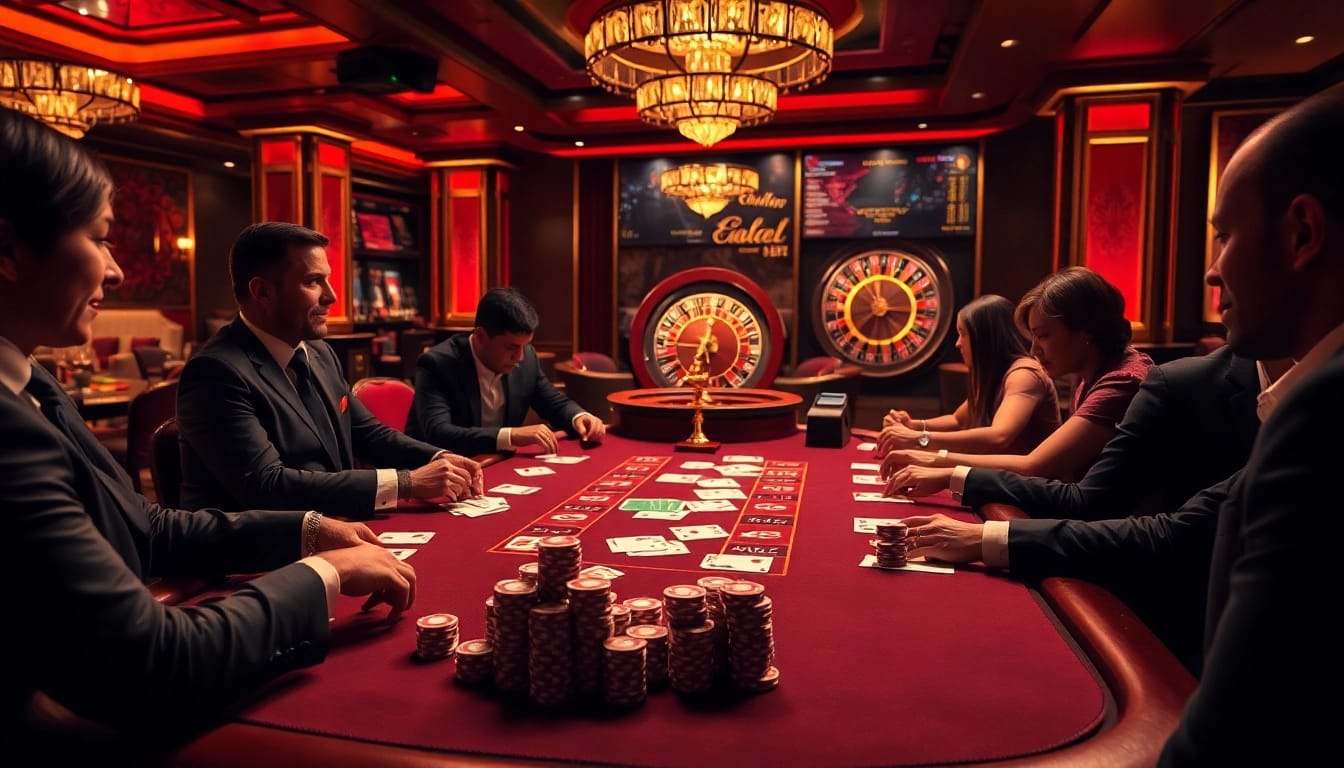 Experience the thrilling atmosphere of Trang chủ MM88 with professional poker games and exciting casino visuals.