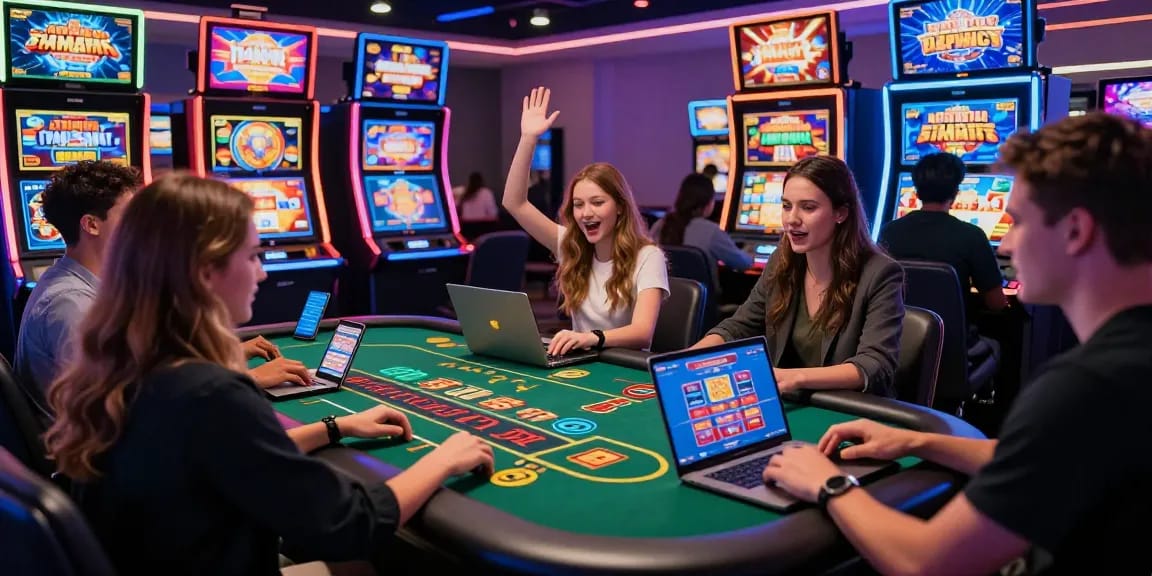 Engaging scene at credit card casinos showcasing players enjoying exciting games and vibrant promotions at https://thebls.org.uk