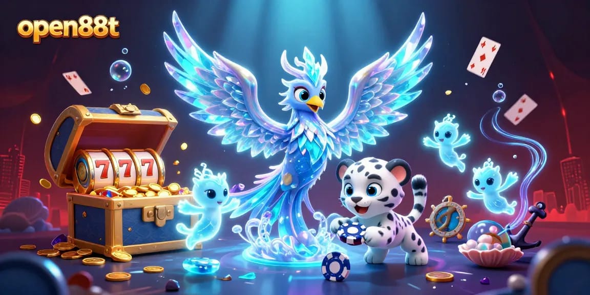 Spin to win with open88t at the vibrant casino with an ice phoenix and enchanting game elements!
