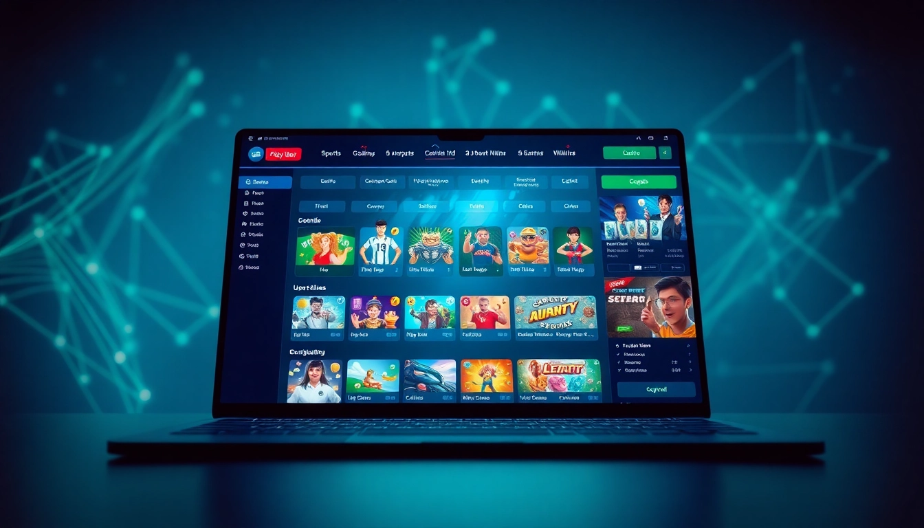 VICWIN online gaming platform interface showcasing diverse gaming options with vibrant graphics.