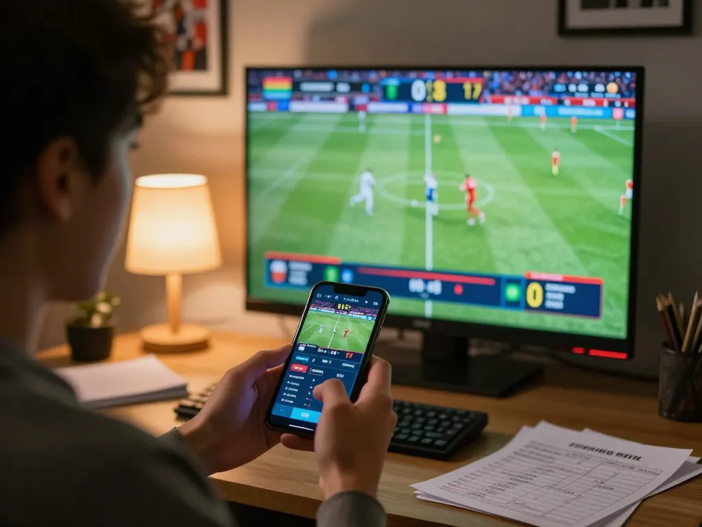 Engage with live betting on https://ko6689.com/ in a vibrant home sports viewing atmosphere.