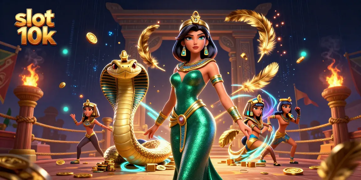 Experience thrilling wins with slot 10k in a vibrant, dynamic casino scene.