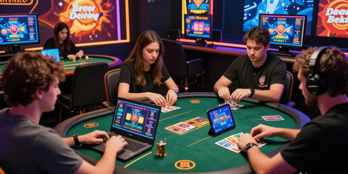 Players enjoying card games on gamebaidoithuong.is in an engaging online gaming atmosphere, showcasing excitement and vibrant graphics.