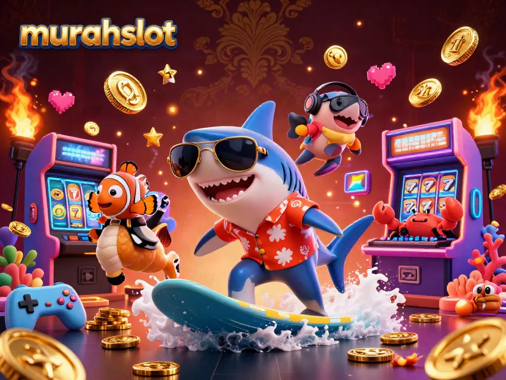 Menangkan jackpot di murahslot dengan simbol slot berwarna-warni dan karakter unik.