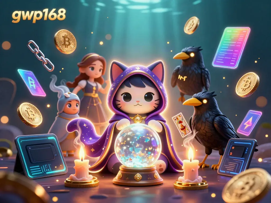 Menangkan hadiah menarik di gwp168 dengan kucing mistis, burung gagak peramal, dan elemen kasino digital.