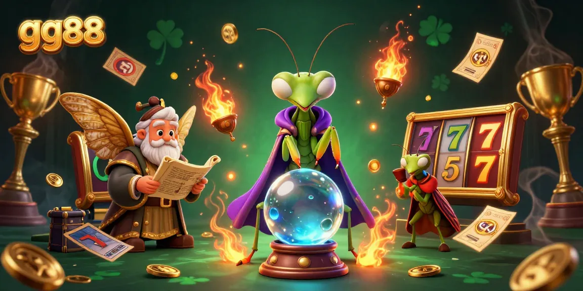 Experience the thrill of gg88 with a vibrant 3D casino scene featuring a fortune teller and dynamic slot elements.