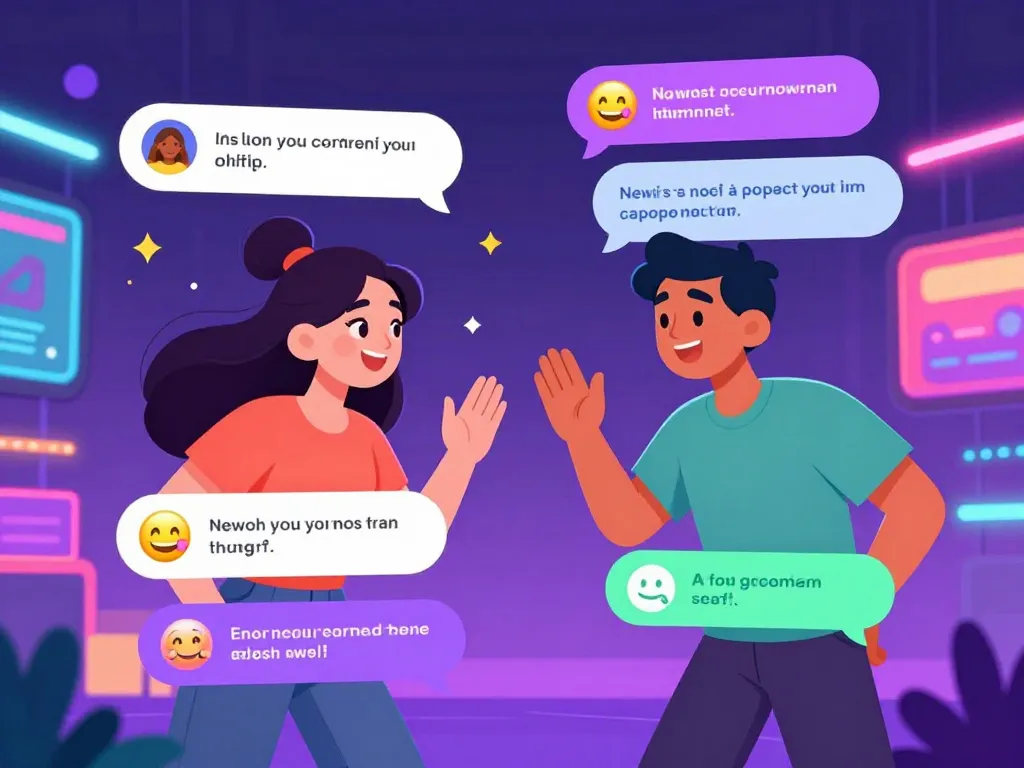 Flirtatious interaction between animated characters on NSFW AI chat interface