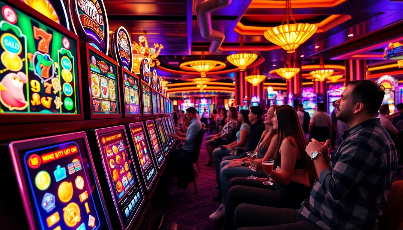 Experience the thrill of free credit online casino singapore with vibrant slot machines and engaging players.