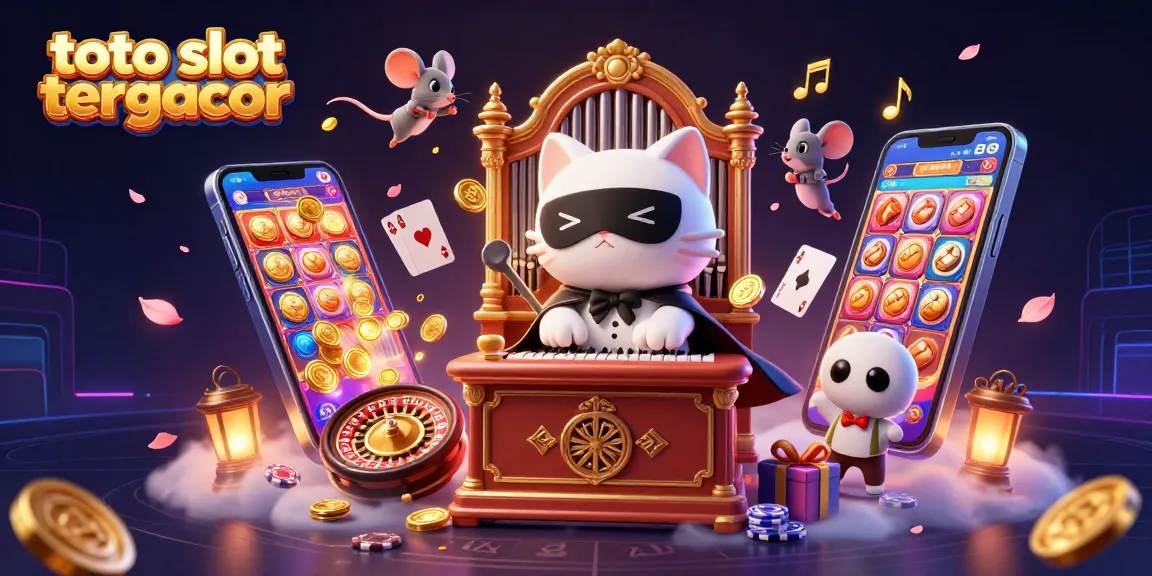 Toto slot tergacor delights players with exciting games and massive jackpots in a whimsical casino scene.