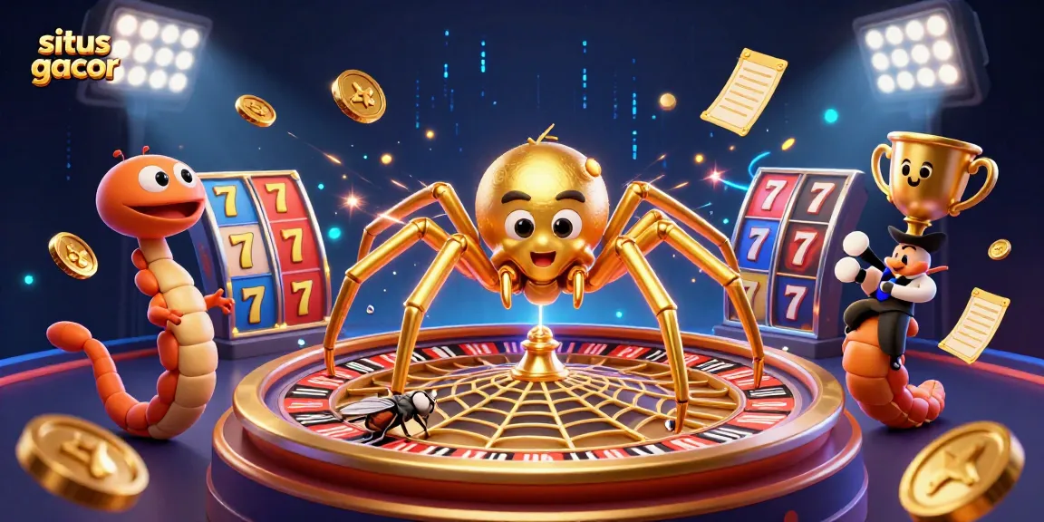 Experience the excitement of situs gacor with a dazzling 3D casino scene featuring dynamic game elements.