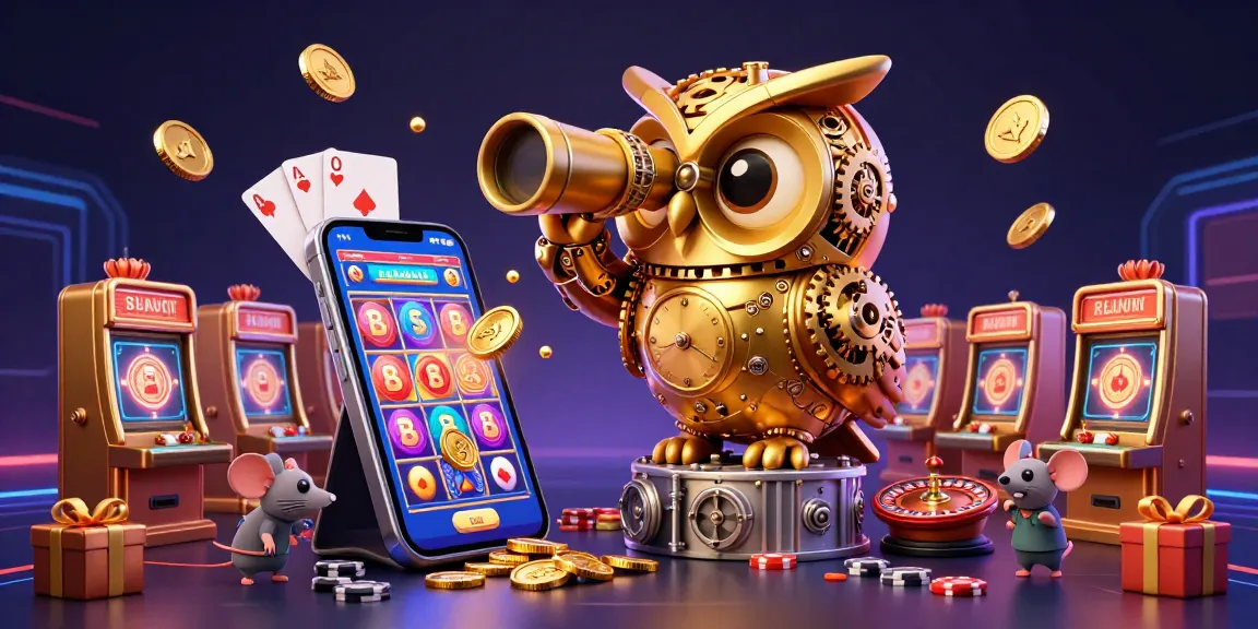 Spin the reels at Asialive88 with a dazzling 3D casino illustration of an owl and lottery elements.