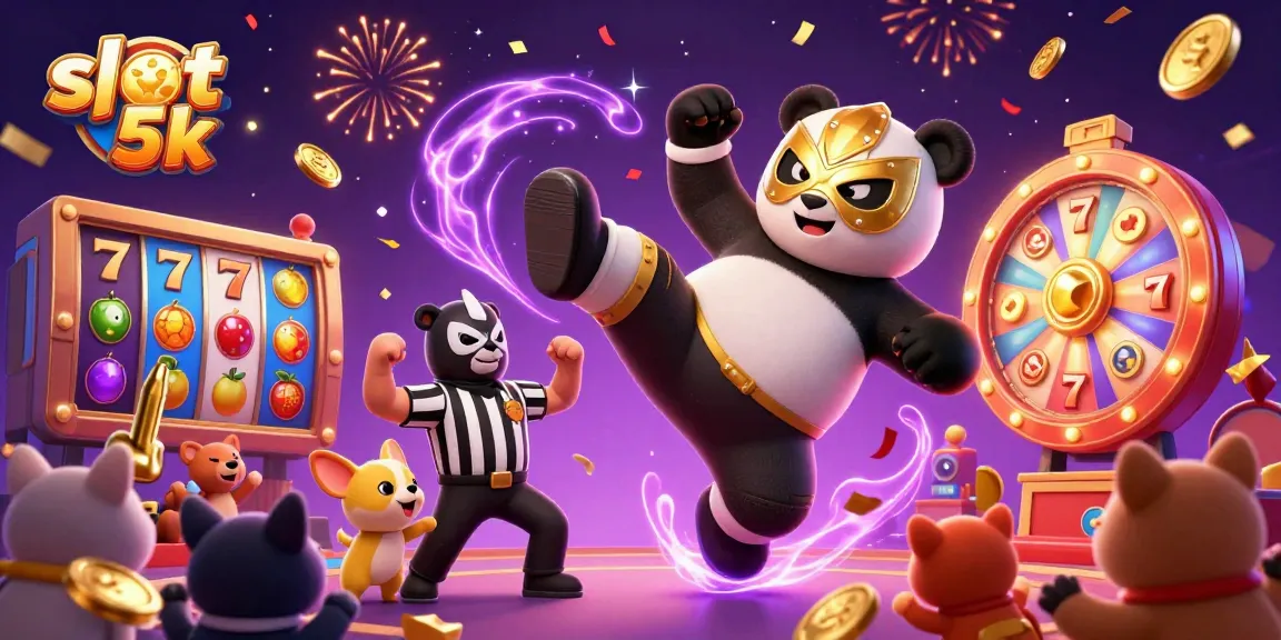 Experience the thrill of slot 5k action with vibrant characters, jackpots, and festive casino elements.