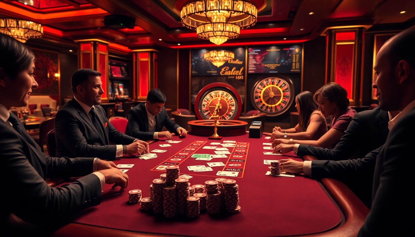Experience the thrilling atmosphere of Trang chủ MM88 with professional poker games and exciting casino visuals.