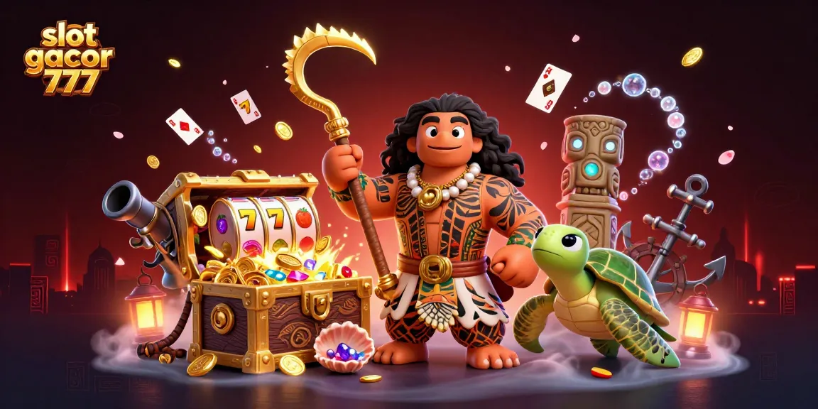 Engage with slot gacor 777 featuring an adventurous hawk, underwater treasures, and casino elements.