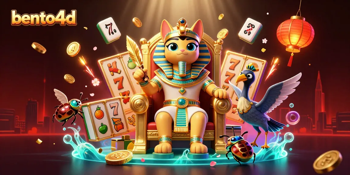 Terlibatlah dengan bento4d untuk petualangan slot online yang mendebarkan dengan firaun kerajaan dan simbol-simbol penuh keberuntungan.