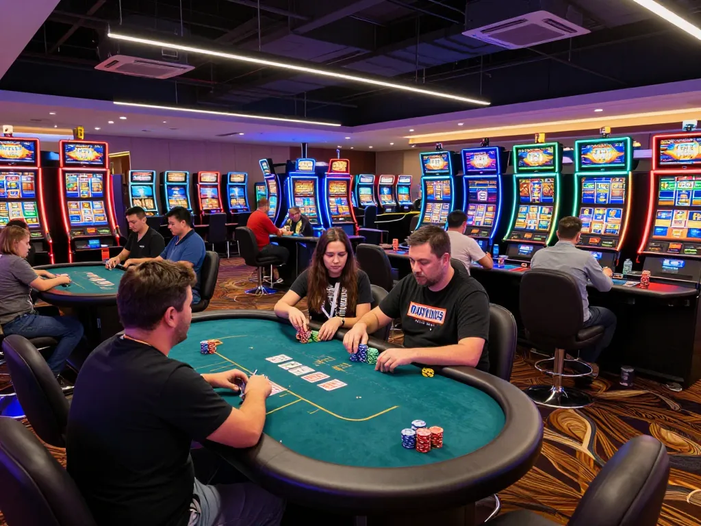 Engaging players at vibrant 22LUCK8 casino games showcasing excitement and entertainment