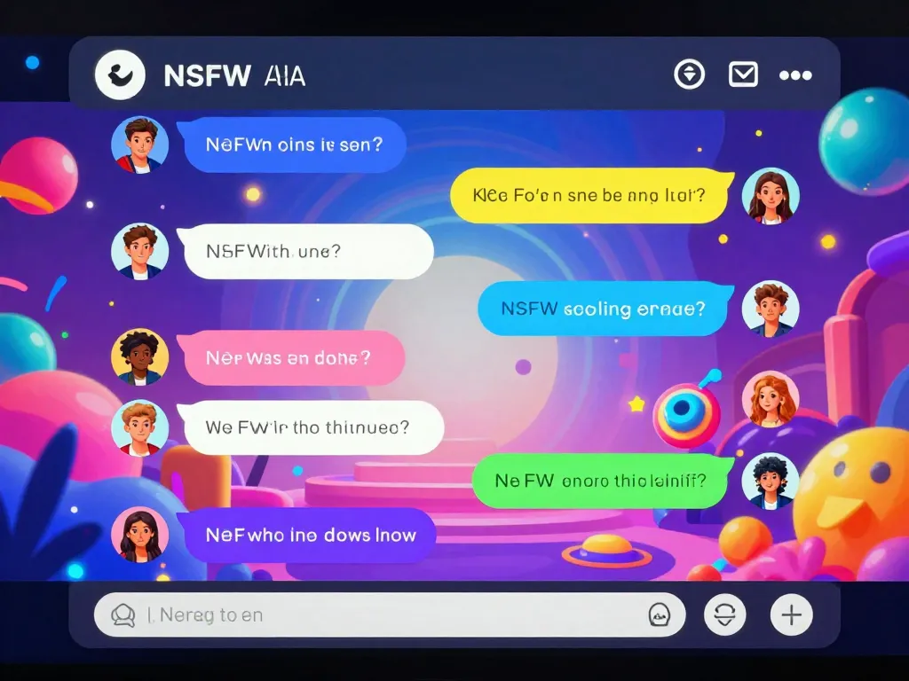 Engaging AI chat NSFW interface showcasing vibrant character interactions and user customization.