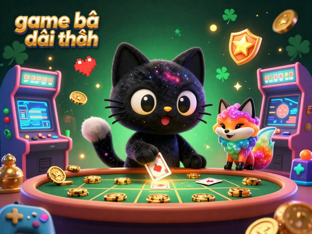 Engage with exciting game bài đổi thưởng as a cosmic casino cat and nebula fox create a thrilling atmosphere.