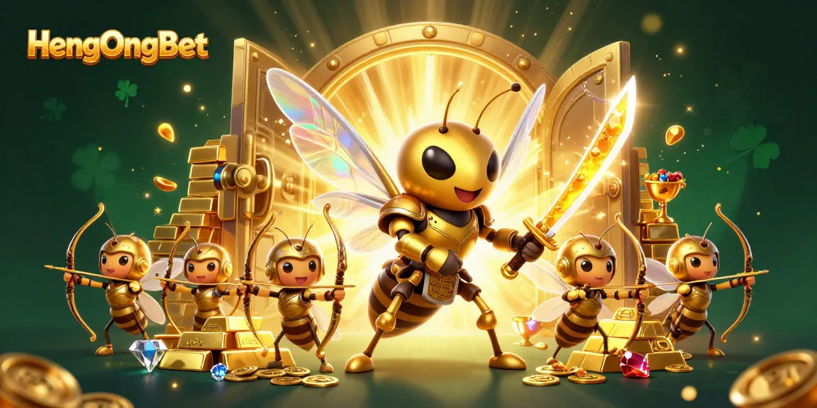Experience vibrant gaming adventures with HengOngBet's illustrated casino scene, showcasing immersive features and excitement.
