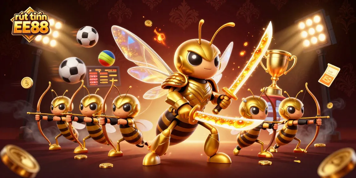 Experience rút tiền EE88 in an exciting 3D casino scene with dynamic elements and vibrant characters.