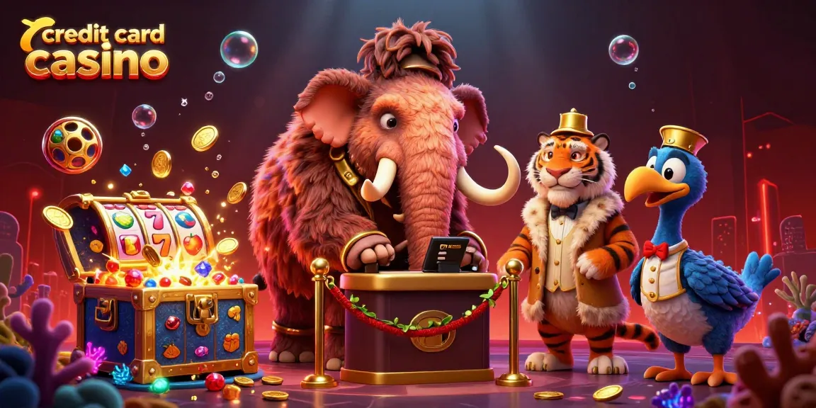 Engage at a credit card casino with vibrant characters, exploding treasure, and dynamic gameplay elements.