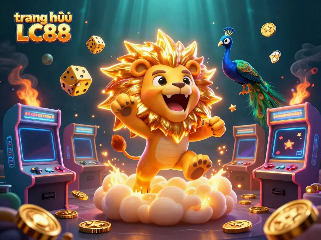 Experience the lively gaming atmosphere of trang chủ LC88 with colorful characters and engaging casino elements.