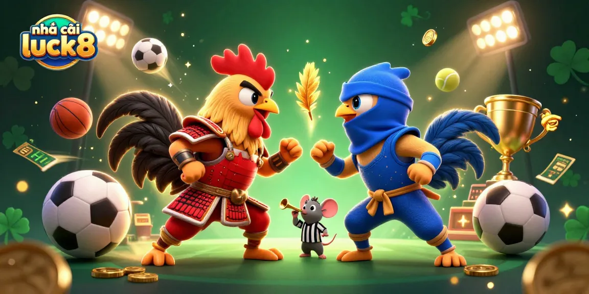 Engage in thrilling battles at nhà cái luck8 with dynamic rooster fighters and exciting game elements.