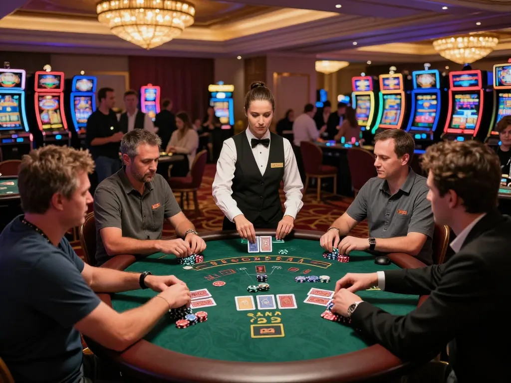 Players at a blackjack table enjoying a thrilling z16 casino experience with dynamic gameplay and strategy