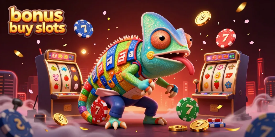 Engage with exciting bonus buy slots in this vibrant 3D casino illustration.