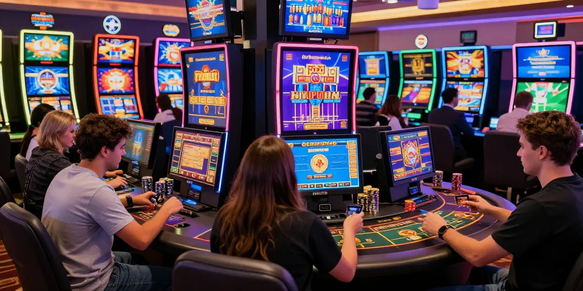 Players enjoying games at the best credit card casinos with secure deposits.