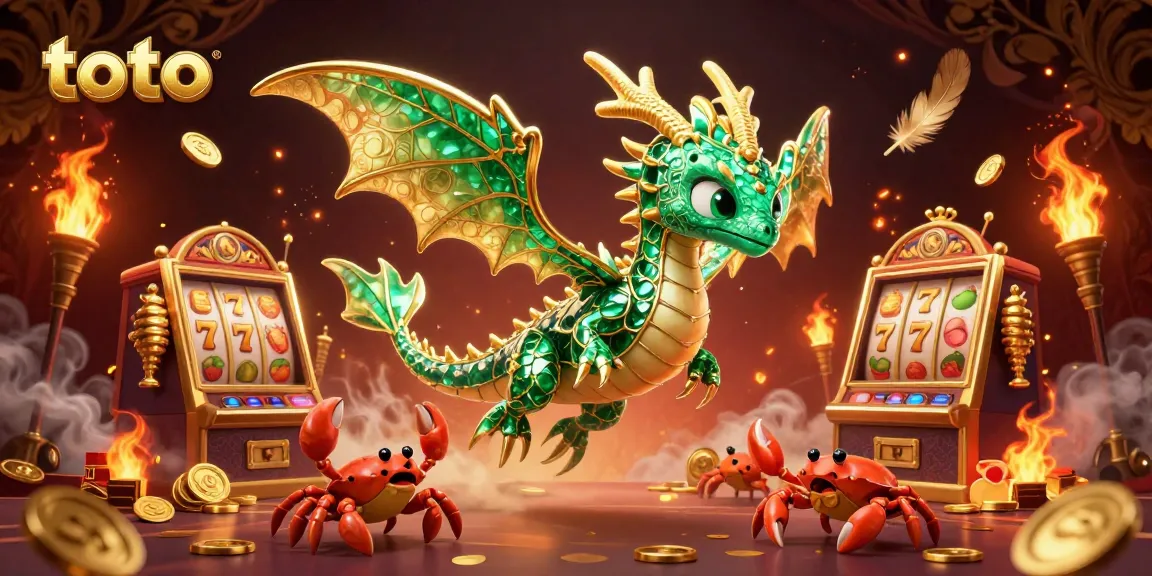 Spin the toto slots with vibrant sea dragon and treasure effects in an immersive casino scene
