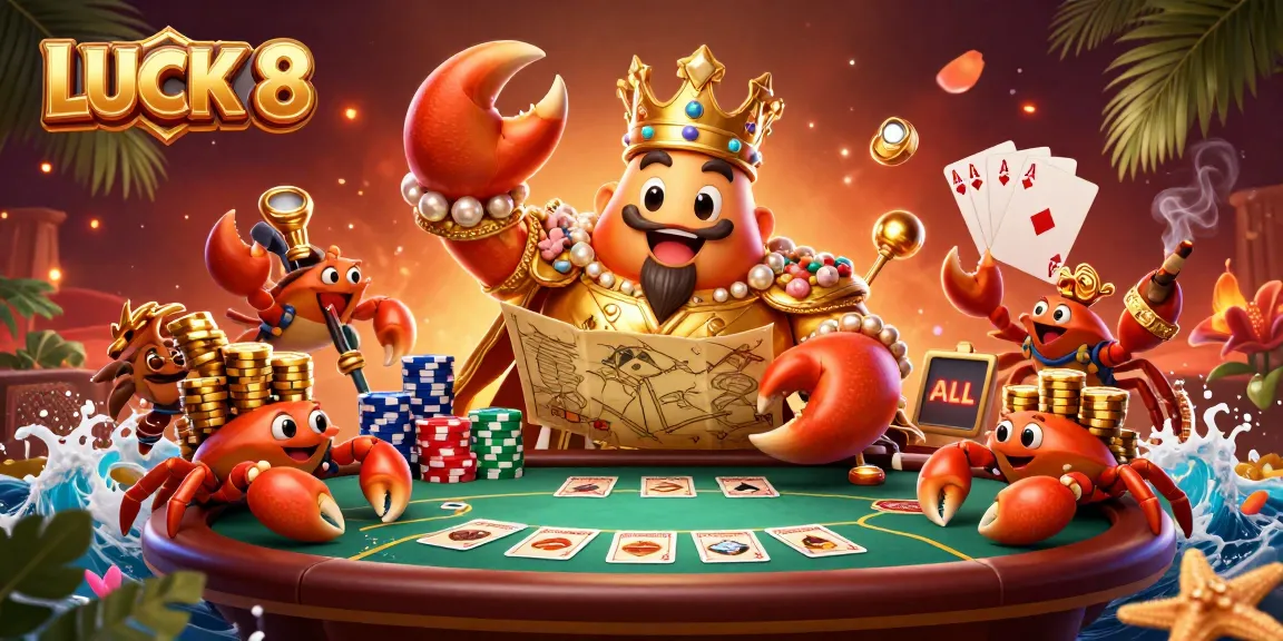 Experience thrilling games at LUCK 8, where the golden crab emperor leads the way to epic winnings.