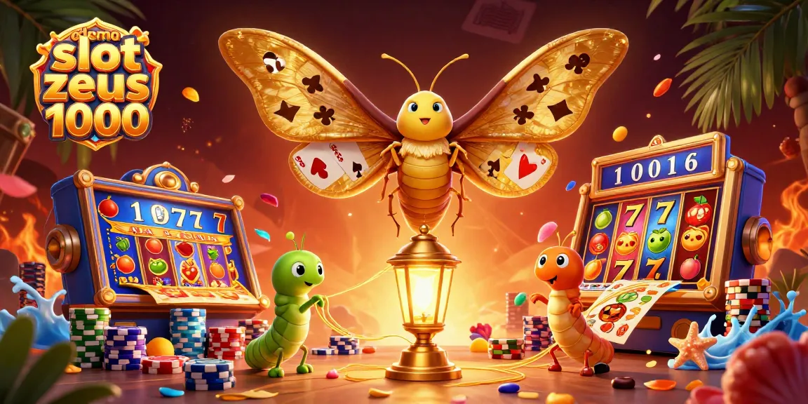 Engage with demo slot zeus 1000 showcasing animated scenes, colorful chips, and dynamic slot reels.
