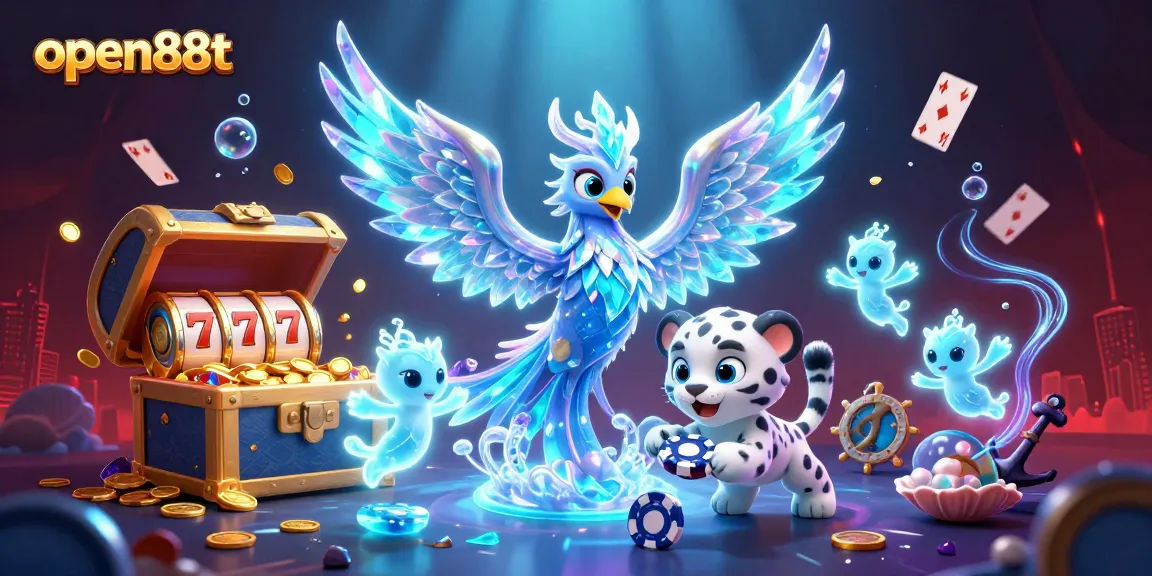 Spin to win with open88t at the vibrant casino with an ice phoenix and enchanting game elements!