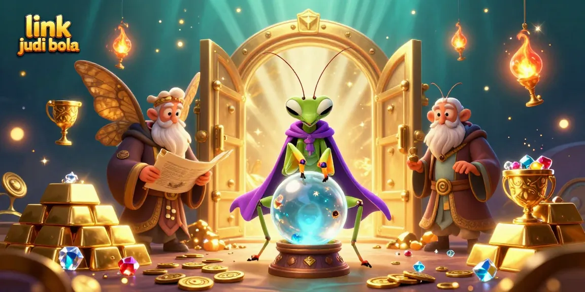 Experience winning thrills at link judi bola with captivating 3D characters surrounded by treasures.