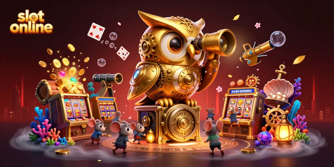 Pemain slot online meraih kemenangan besar dengan mesin slot berputar dan gambar harta karun yang bersinar