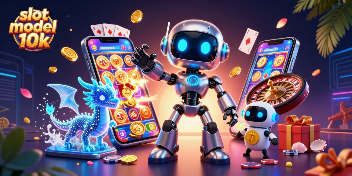 Engage with slot modal 10k through vibrant 3D illustrations of exciting slot games and characters.