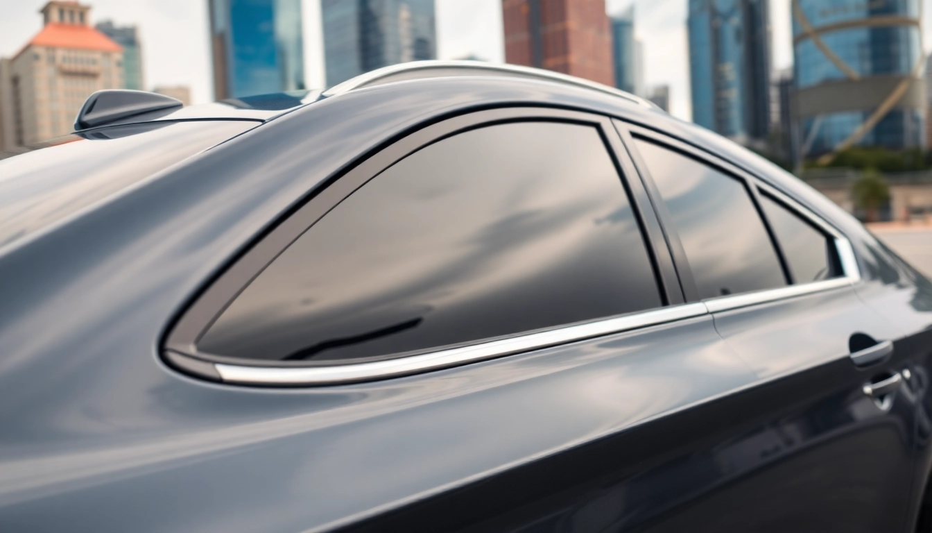 Enhance visibility and style with auto window tint near me expertly applied on a sleek car.