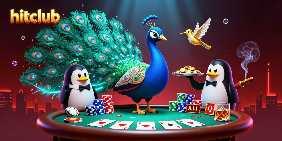 Experience the thrill of hitclub with stunning 3D casino illustration featuring vibrant poker elements