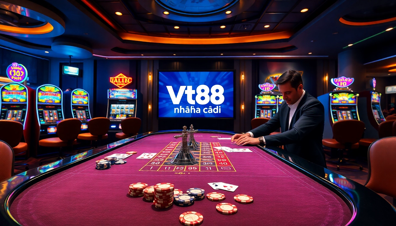 Experience exciting gaming moments at Vt88 nhà cái casino tables with vibrant action and stylish atmosphere.