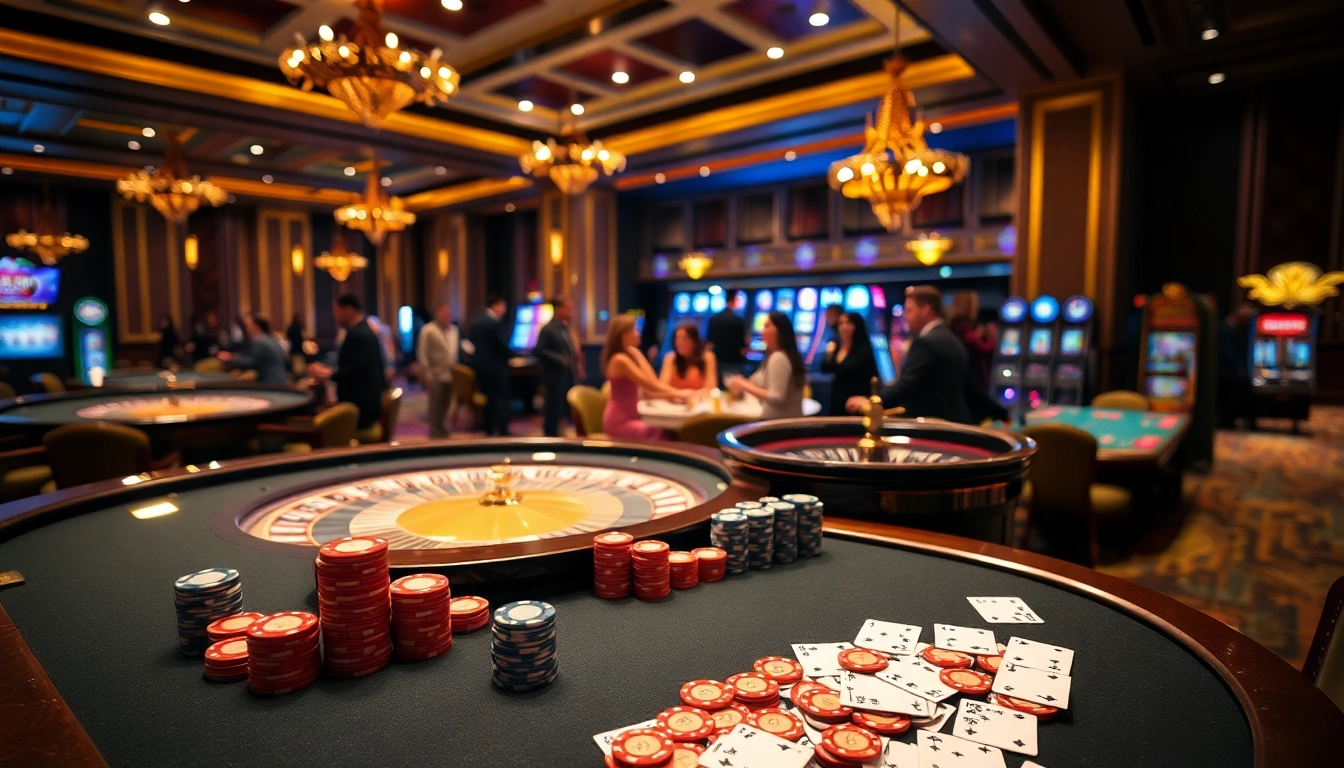 Experience the thrill of 바이낸스 회원가입 at an exciting casino table with vibrant chips.