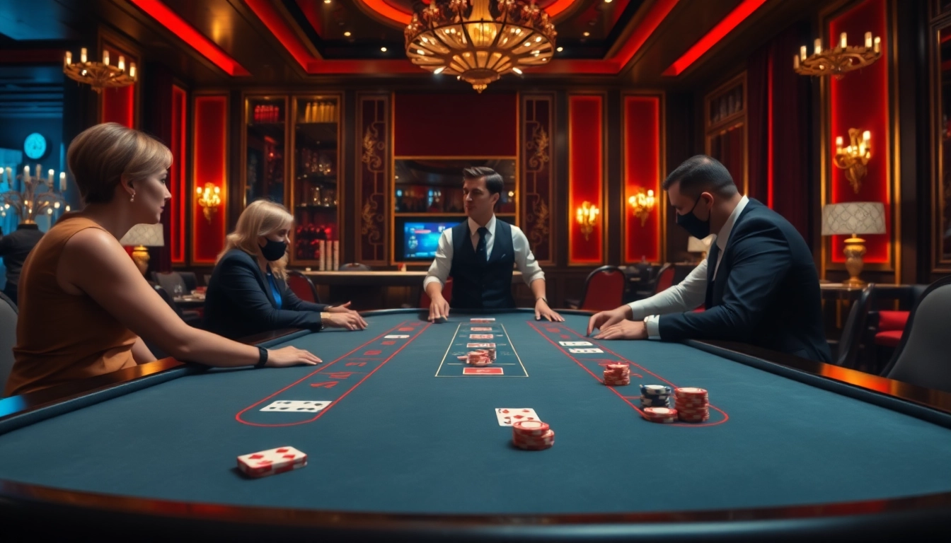 에볼루션 바카라가 매력적인 카지노 환경에서 플레이되고 있는 모습