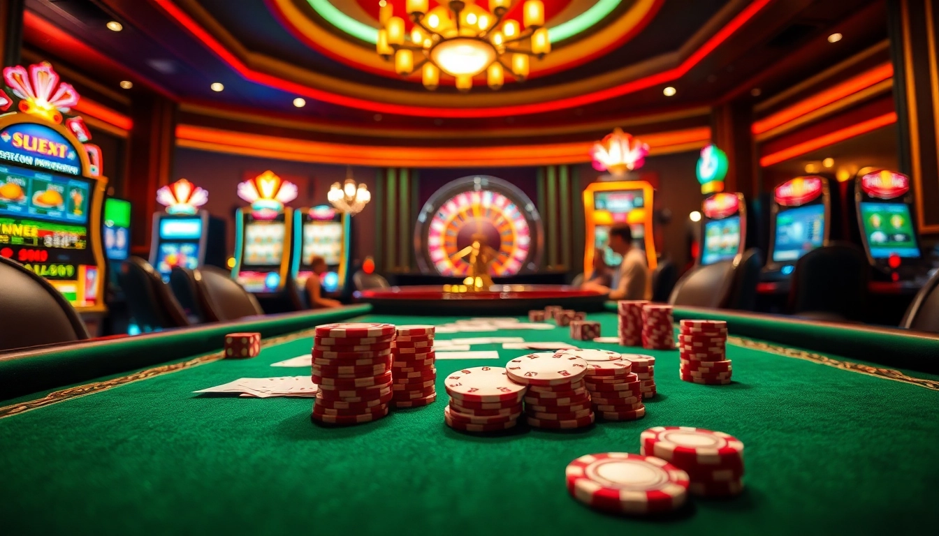 Experience the thrill of mu88 casino with vibrant tables and exciting gaming action.
